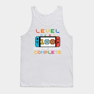 Gamers Level 100 Days of School Unlocked Gift for Student & Teacher Tank Top